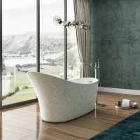 Charlotte Edwards Portobello Sparkling Silver 1590 x 680mm Modern Freestanding Bath