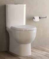 Saxony Closed Coupled Open Back Toilet & Soft Close Seat