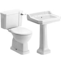 Shetland 4 Piece Toilet & 2 Tap Hole Basin Set