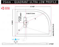 TrayMate Quadrant TM25 Symmetry Shower Tray - 1000 x 1000mm