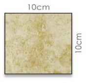 Abacus Direct Travertine Marble Tile Beige - 10 x 10cm