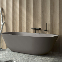 Villeroy & Boch Theano 1550 x 750mm Quaryl Freestanding Bath - Grey Matt