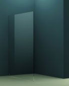 Roman Liberty 1157mm Fluted Privacy Glass Wetroom Panel - Matt Black Frame