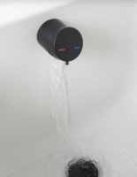 Scudo Muro Black Wall Mounted Bath Mixer Tap