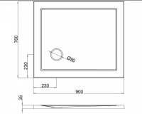 Zamori Rectangle Shower Tray 1500 x 900mm - Centre waste - Z1361