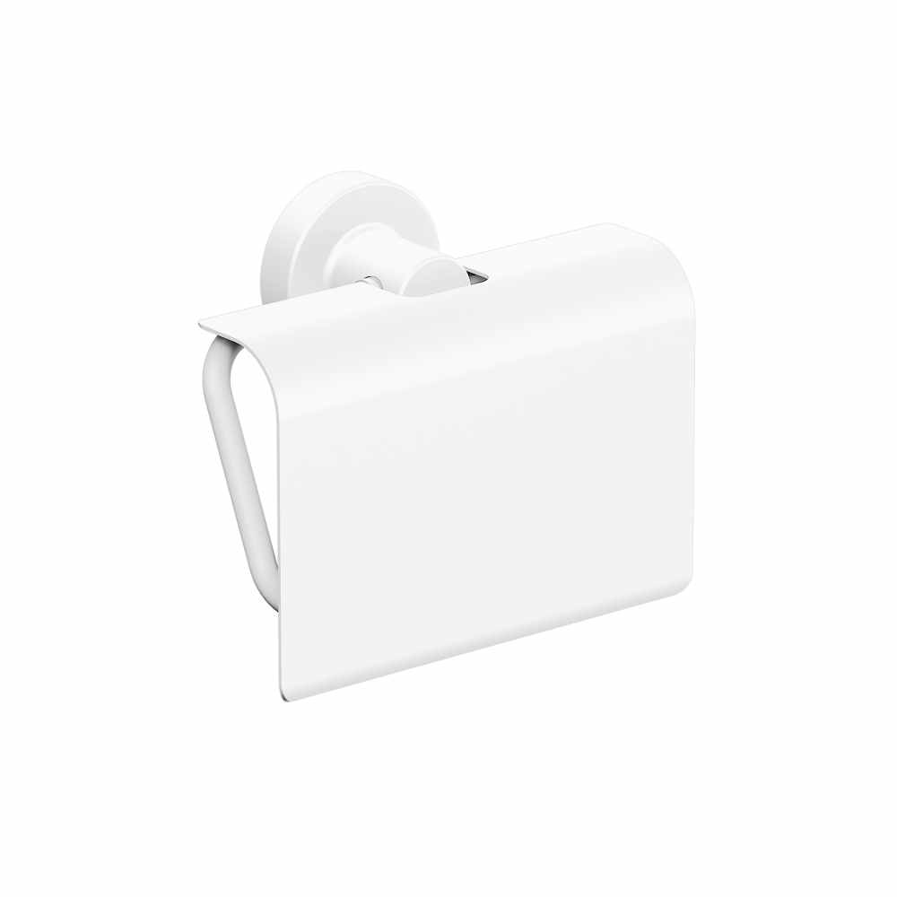 Tecno Project White Toilet Roll Holder with Flap - Origins Living