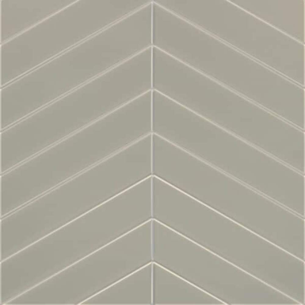 Light Grey Chevron Reflect Tile Wall Panels