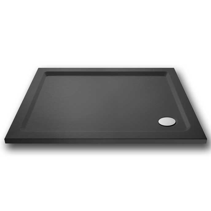 Nuie Pearlstone 1800 x 800 Slate Grey Rectangle Shower Tray