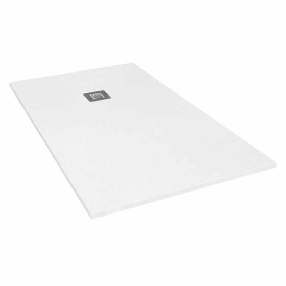Giorgio2 Cut-To-Size White Slate Effect Shower Tray - 1000 x 800mm