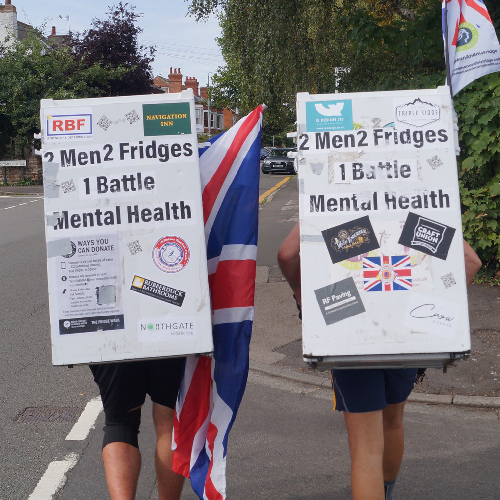 Walking with a fridge