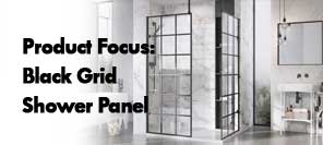 Black Grid Shower Panel