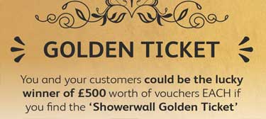 ShowerWall Golden Ticket