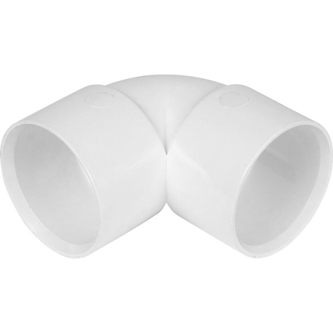 ABS Solvent Fit 40mm - 90 Degree Bend Knuckle Elbow - White - Waste Pipe