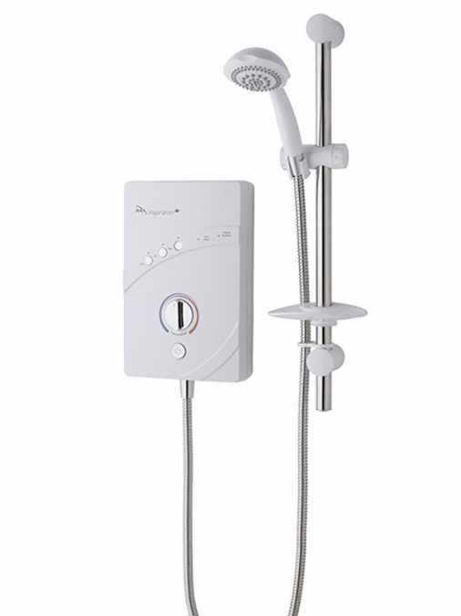 MX Inspiration QI Electric Shower - White & Chrome - 9.5kW - GCK