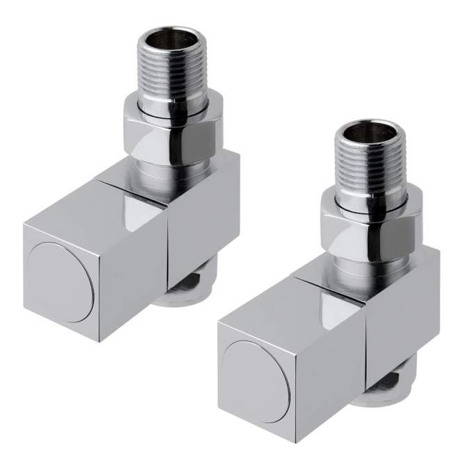 Eastbrook Straight Chrome Square Radiator Valves