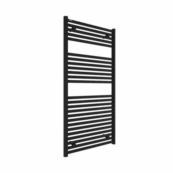 Tissino Hugo2 1212 x 600mm Matt Black Towel Radiator - High BTU Output