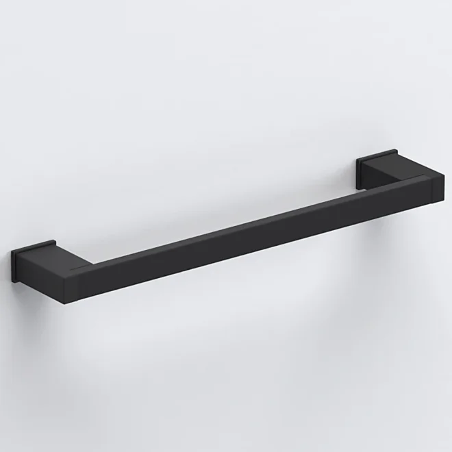 Origins Living S Cube Black 350mm Towel Rail