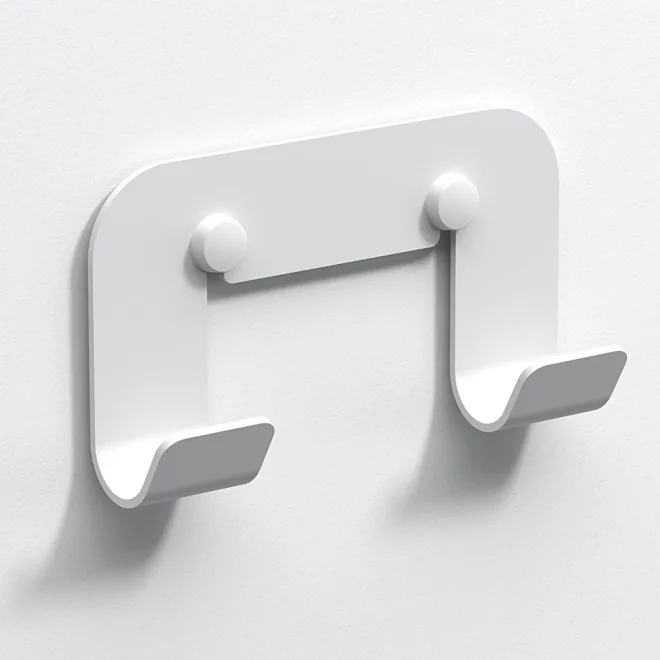 Origins Living Quick Matt White Double Robe Hook
