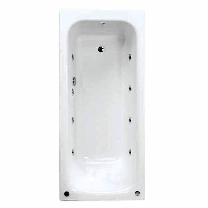 Carron Britannia Classic Super Deep - Whirlpool Bath - Carronite - 1700 x 750