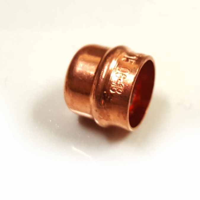 Copper Solder Ring 22mm Stop End Cap Sinlge