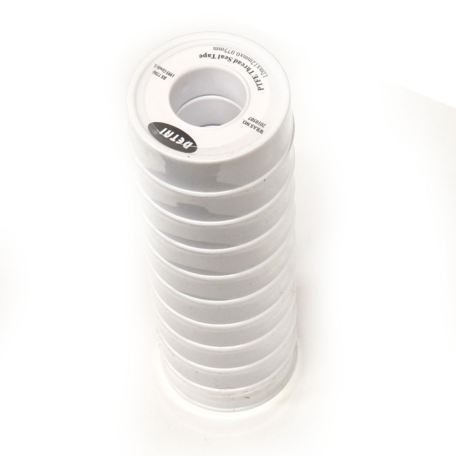PTFE TAPE 12mm wide x 12m ROLL WRAS Approved - Pack of 10
