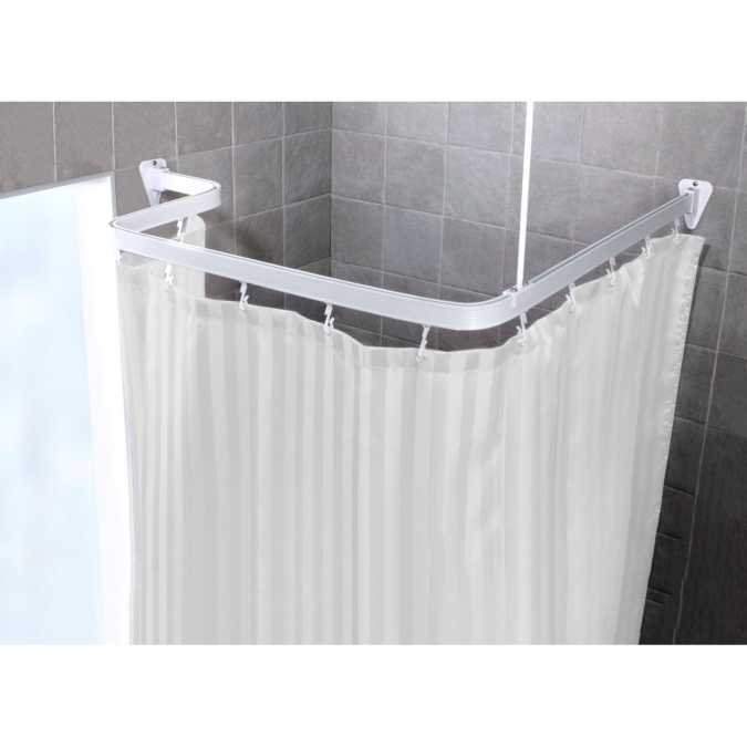 Bendi Curtain Track - White - Euroshowers