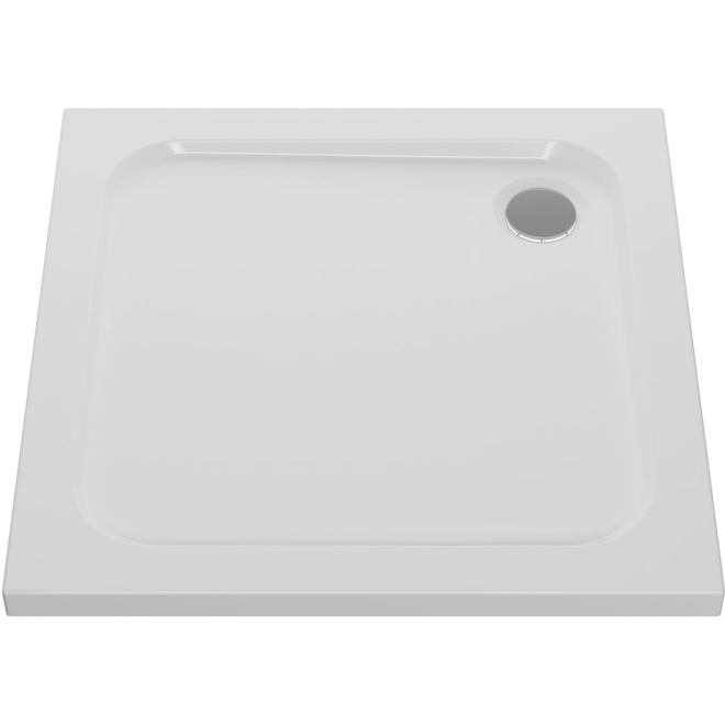 Low Profile 800 x 800mm Square Shower Tray and Waste