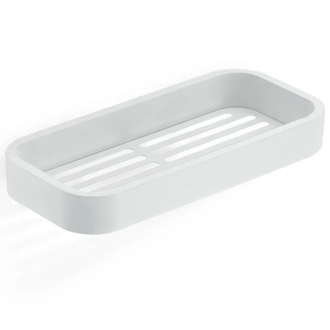 Origins Living Outline Matt White Shower Basket