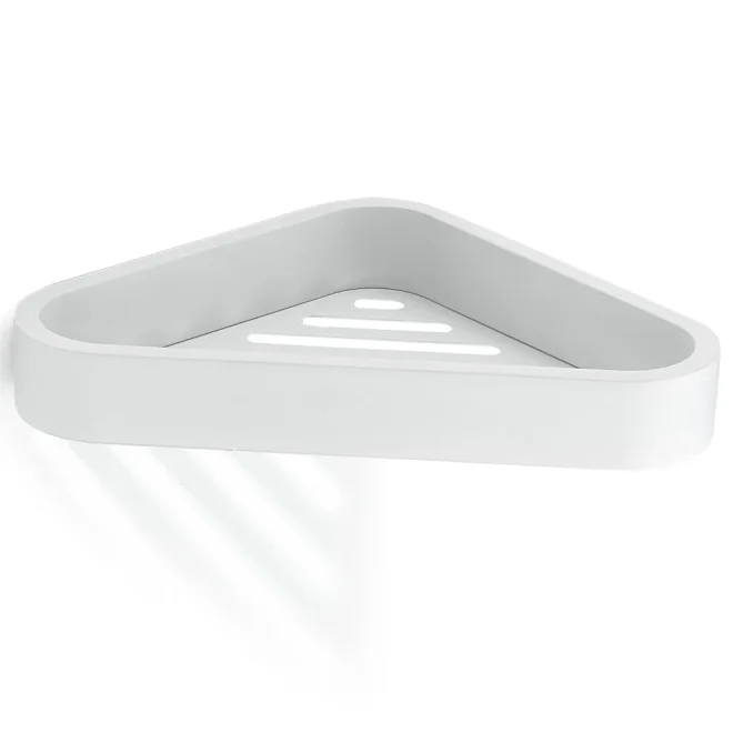 Origins Living Outline Matt White Corner Shower Basket