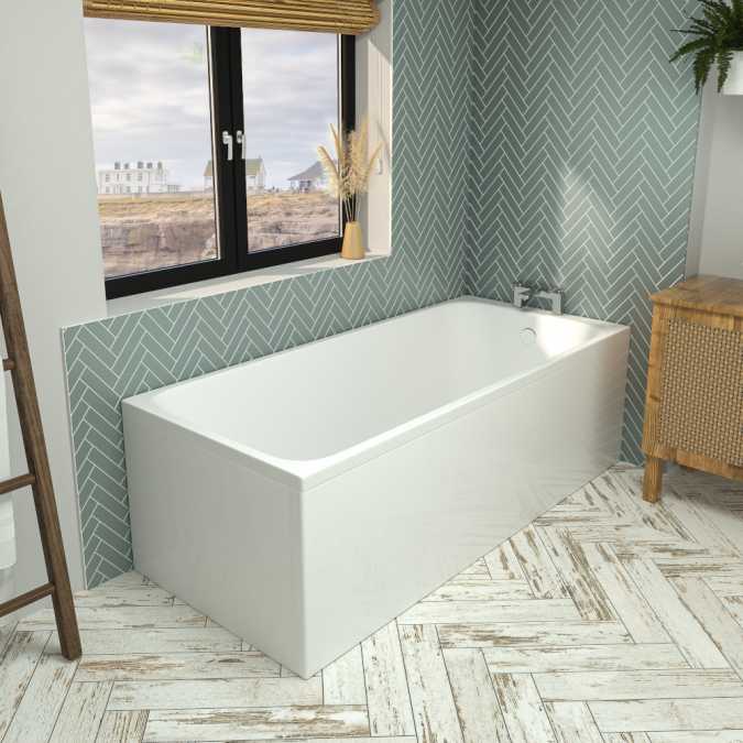 Beaufort Malin 1700 x 700mm Beauforte Reinforced Single Ended Bath