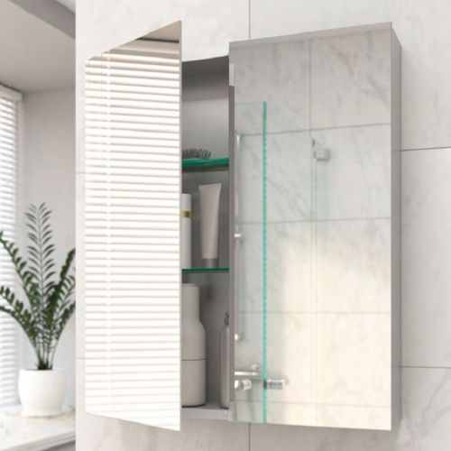 800mm Bosini 2-Door Mirrored Bathroom Cabinet - Eastbrook
