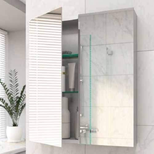 Eastbrook Ravini 800 x 600mm 2 Door Mirrored Bathroom Cabinet