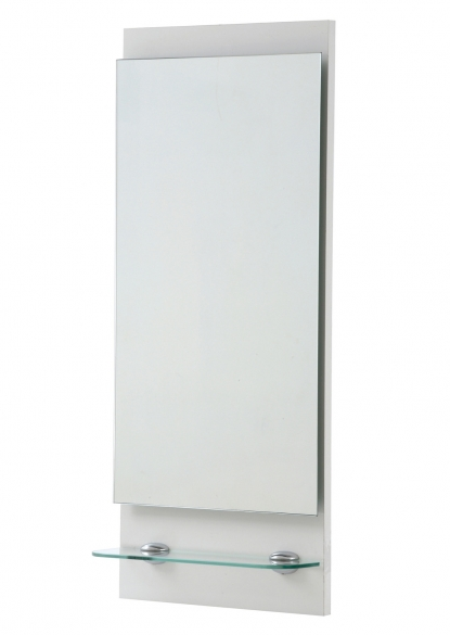 Frontline Aquatrend 400mm Gloss White Mirror And Shelf