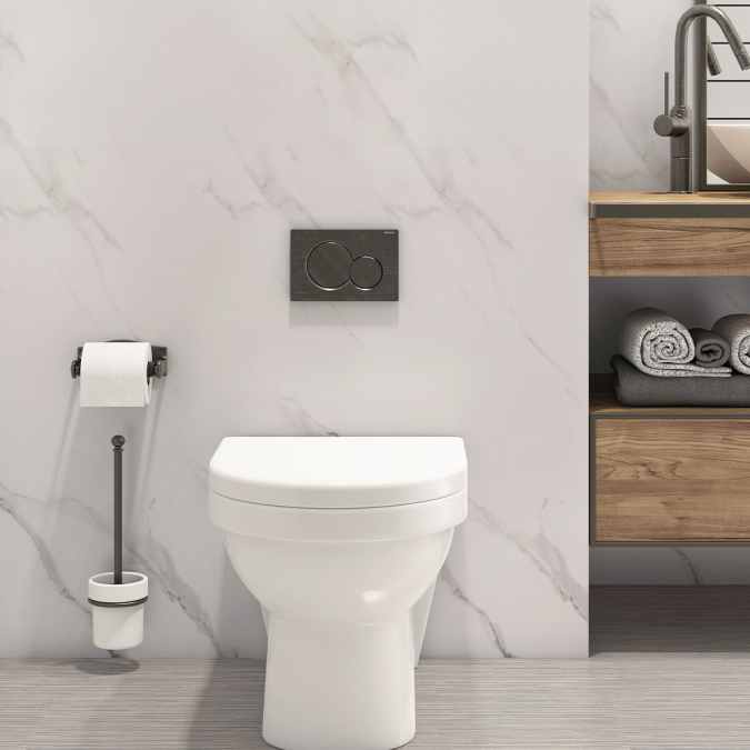 Neptune 250 Matt Carrara Marble PVC Cladding - 4 Pack of 250 x 2600mm Panels