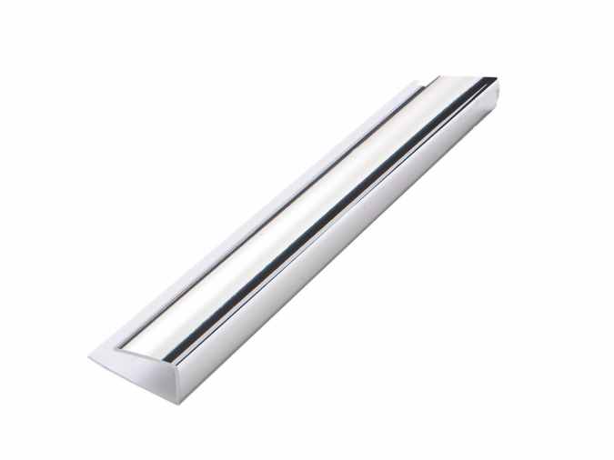 End Cap / Edge Trim - 7/8mm Panels - Silver/Chrome - 2.7m - Neptune