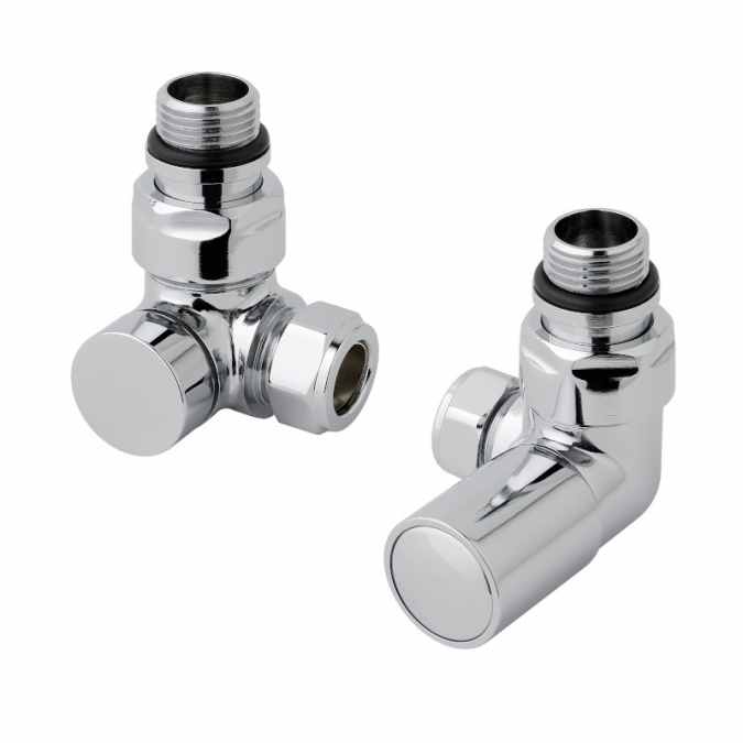 Eastbrook Corner Chrome Radiator Valves - Pair  