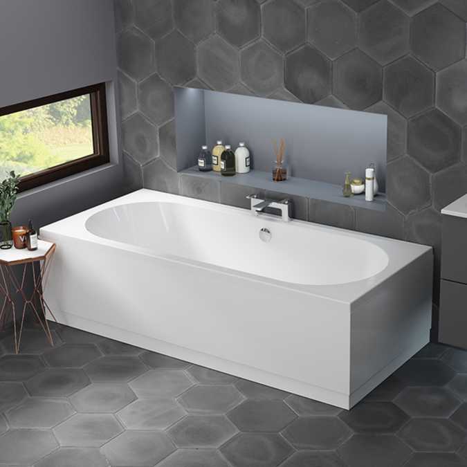 Beaufort Biscay 1700 x 700 Beauforte Reinforced Double Ended Bath 