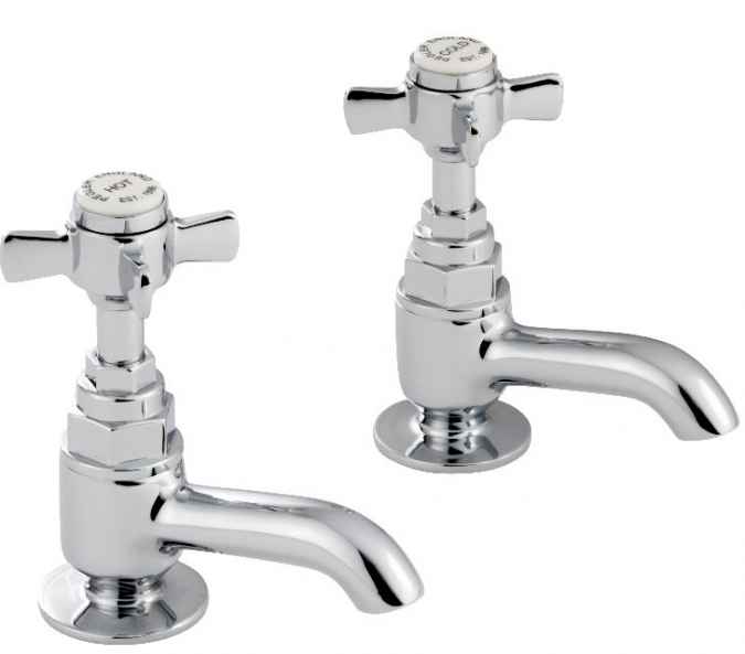 Francis Sequel Traditional Short Nose Sequel Basin Pillar Taps