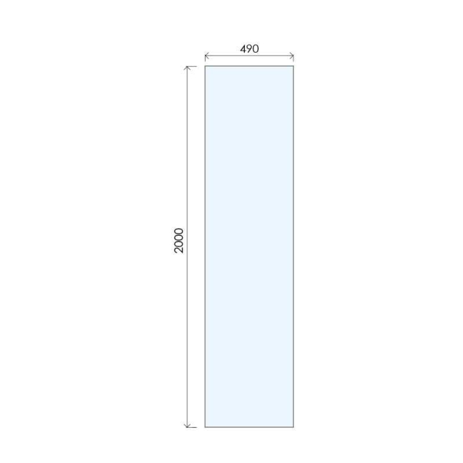 Abacus 10mm Wetroom Panel with Brushed Bronze Profile 490mm, VEGX001015