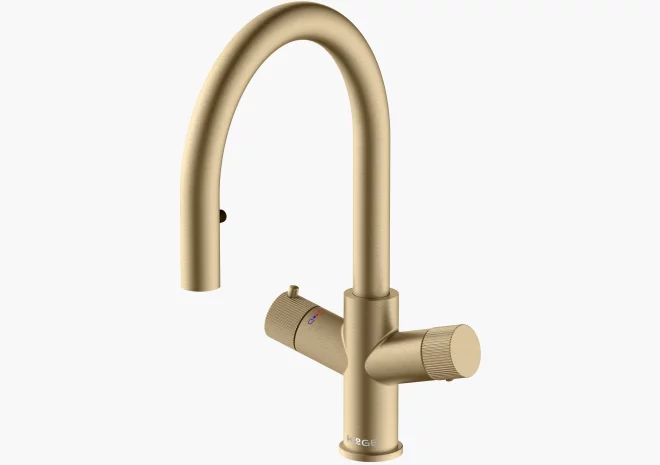 Scudo KoGE 4 in 1 Brass Pull Out Boiling Water Kitchen Tap & Boiler