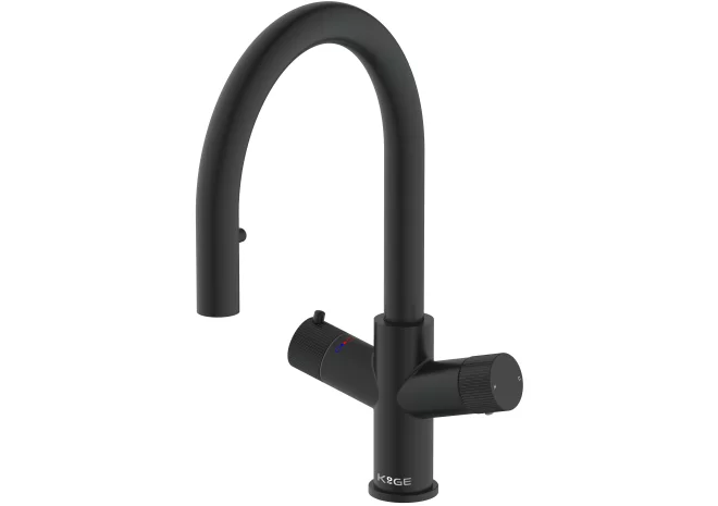 Scudo KoGE 4 in 1 Black Pull Out Boiling Water Kitchen Tap & Boiler