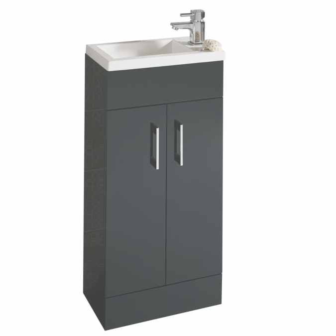 Lomond 400 Cloakroom Vanity Unit - Anthracite - Highlife Bathrooms