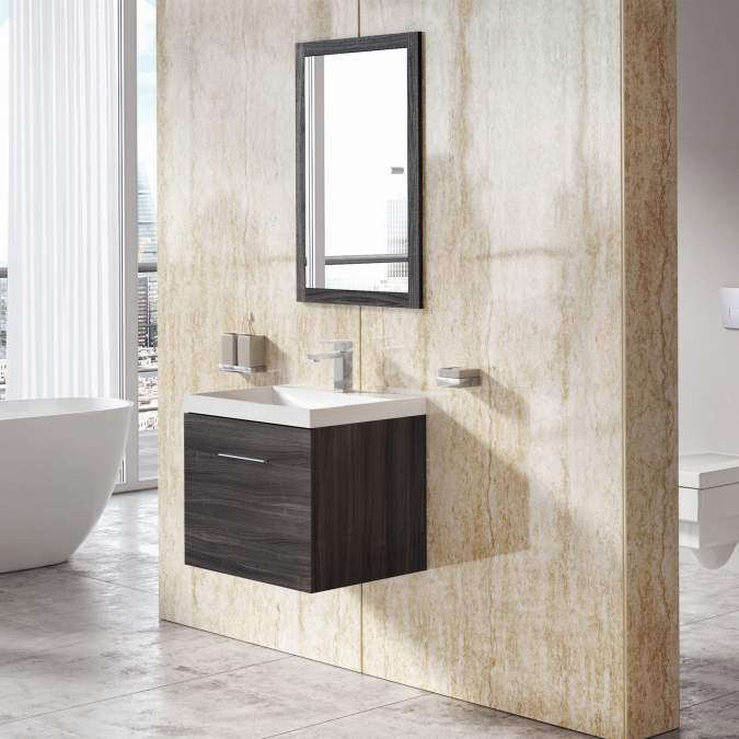 Travertine Beige M1 PVC Wetpanel Shower Board  2400 x 1000mm