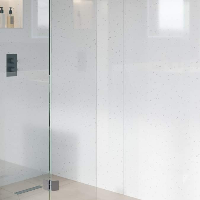 Aquadry White Arctic M1 PVC Single Wetpanel Shower Board 1000 x 2400mm