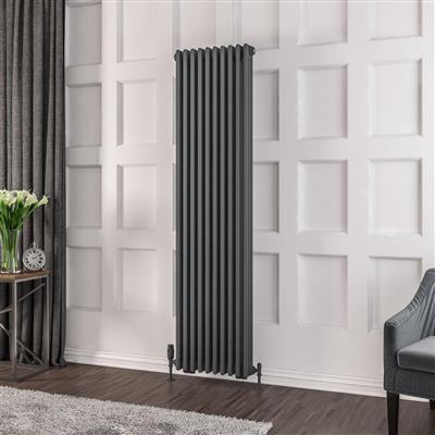 Eastbrook Rivassa 3 Column Radiator in Matt Anthracite - 1800 x 473mm