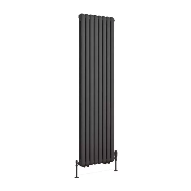 Eastbrook Rubano 1800 x 503mm Matt Anthracite Vertical Column Designer Radiator