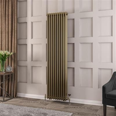 Eastbrook Rivassa 3 Column Radiator in Bronze Effect - 1800 x 473mm