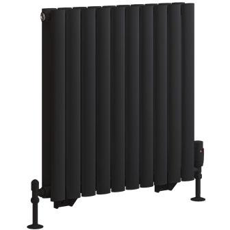 Tunstall Double 600 x 589 Radiator Matt Black