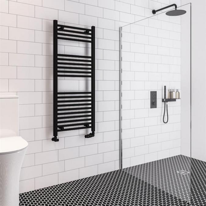 Wingrave Matt Black 1200 x 500mm Towel Radiator