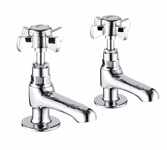 Niagara Bayswater Traditional Bath Pillar Taps - Pair